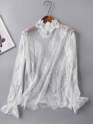 Airchics hauts dentelle manches évasées femme élégant